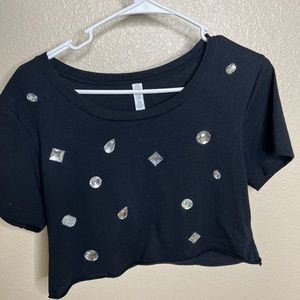 Gemstone cropped tee